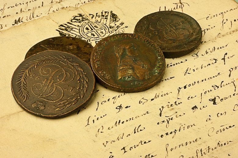 Manoscritto e monete