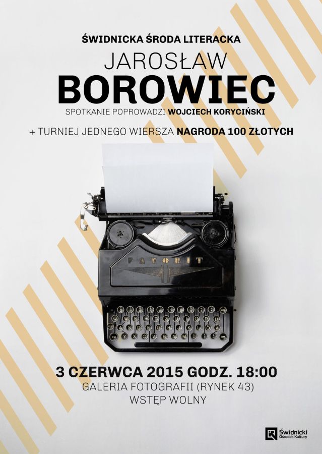 Środa literacka z Jarosławem Borowcem