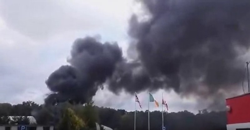 Pożar hali w Śmiałowicach