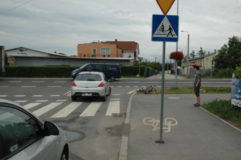 Potrącił rowerzystę
