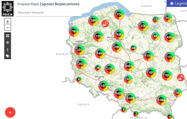 Wirtualna mapa do zgłaszania zagrożeń