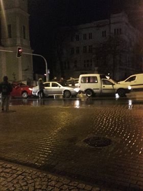 Karambol na placu Wolności