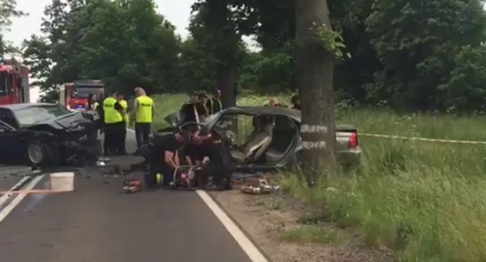 Czołówka na trasie Świdnica-Dzierżoniów
