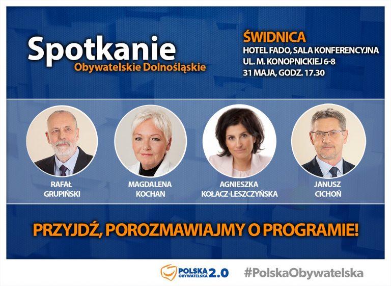 Parlamentarzyści Platformy Obywatelskiej zapraszają na spotkanie