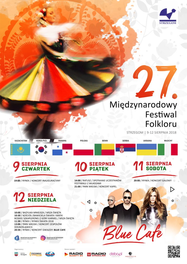 27. Międzynarodowy Festiwal Folkloru w Strzegomiu 9-12 sierpnia 2018