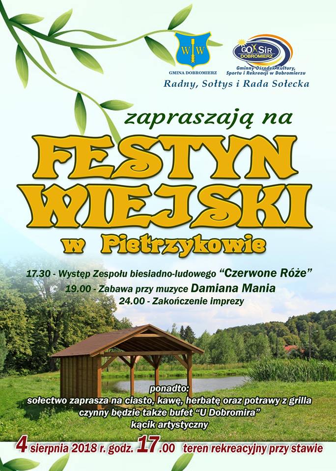 Festyn Wiejski w Pietrzykowie 4 sierpnia 2018