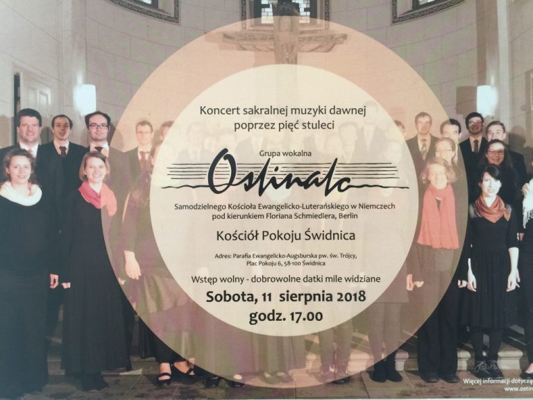 Niemiecki chór Ostinato zaśpiewa w Świdnicy 11 sierpnia