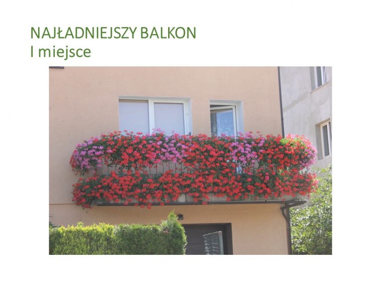 Nagrody za piękne balkony i posesje