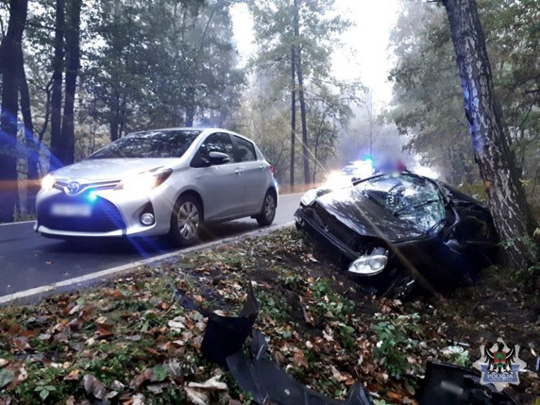 Pijany świdniczanin rozbił auto pod Wałbrzychem [FOTO]