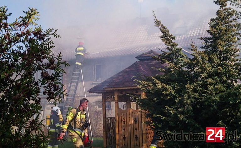 Pożar domu w Milikowicach [FOTO]