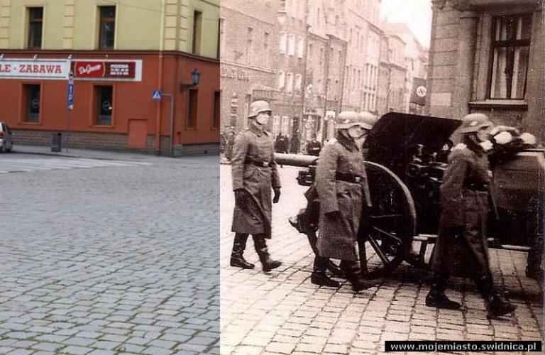 Świdnica wczoraj i dziś. Ul. Zamkowa / Kotlarska