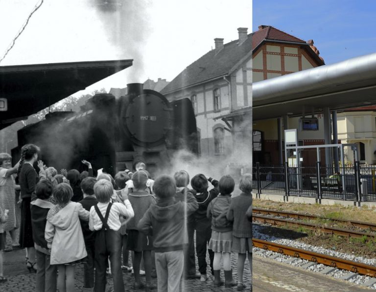 Świdnica wczoraj i dziś. Peron dworca Świdnica Miasto