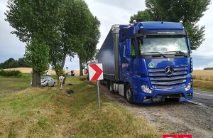 Po zderzeniu wpadł na drzewo