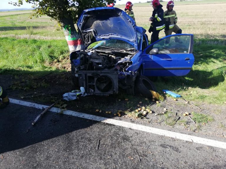 Wypadek na trasie Świdnica-Strzegom