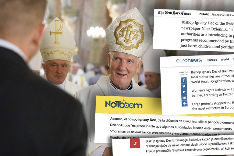 Kara więzienia za edukację seksualną? Biskup świdnicki zabiera głos, cytują go zagraniczne media