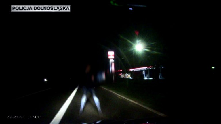 Szedł drogą nie mając odblasków. Policja pokazuje nagranie z potrącenia [VIDEO]