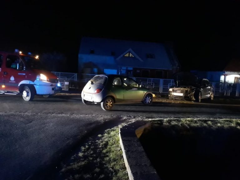 Czołówka po nieudanym manewrze skrętu