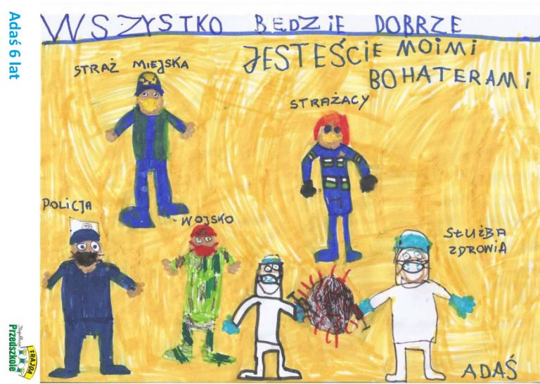 Kartka dla bohatera od przedszkolaków z „Frajdy”