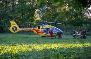 Porażony prądem 16-latek spadł ze słupa energetycznego