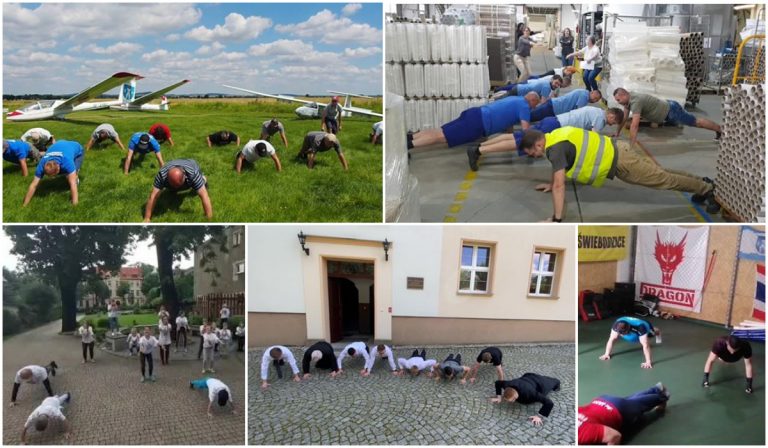 #GaszynChallenge dla chorych maluchów. Pompują lotnicy i klerycy, ministranci i pracownicy opieki społecznej