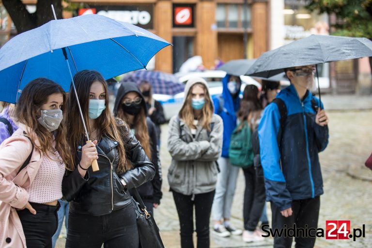 „Nie ma Świdnicy na martwej planecie”. Młodzież protestowała w obronie klimatu [FOTO/VIDEO]