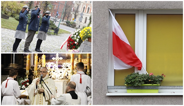 Ulice bez flag, skromna uroczystość pod Pomnikiem Zwycięstwa. Święto inne niż zwykle [FOTO]