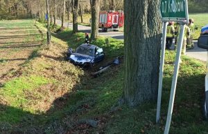 Jazdę zakończył w rowie