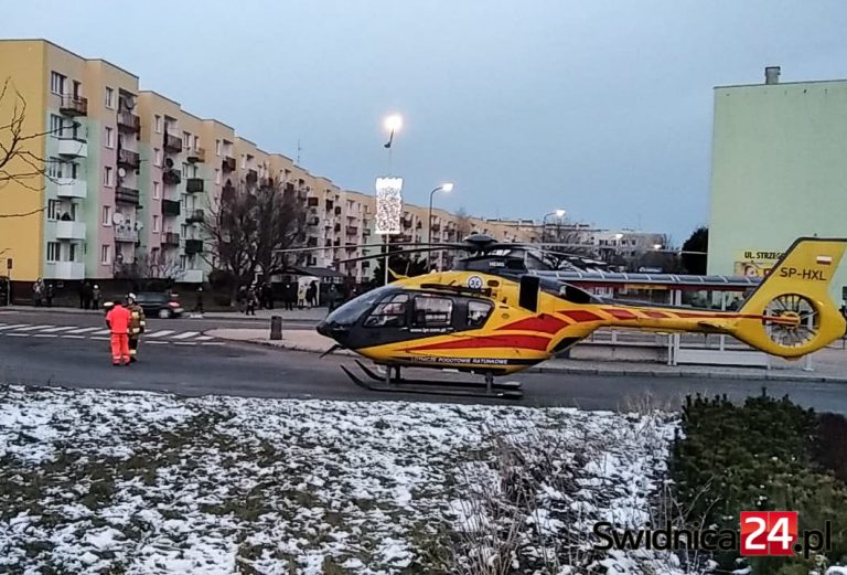 Strażacy oraz śmigłowiec LPR na Osiedlu Młodych. Zabrakło wolnej karetki [FOTO]