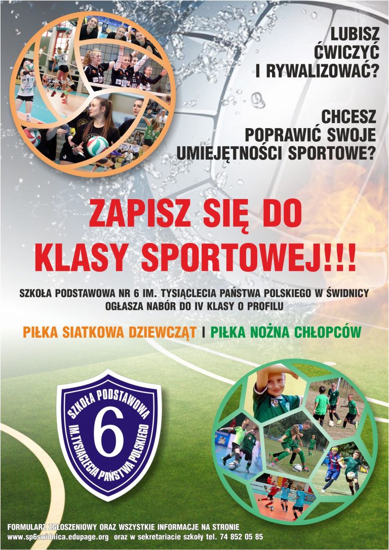 „Szóstka” zaprasza do klas sportowych o profilach piłkarskim i siatkarskim