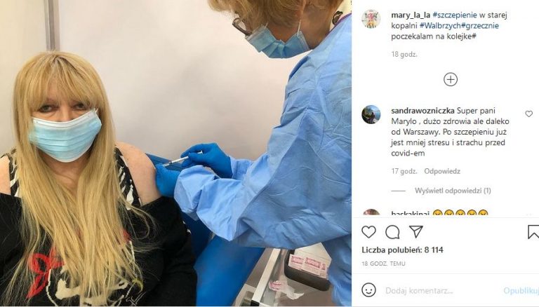 Maryla Rodowicz przyjechała na szczepienie do Wałbrzycha