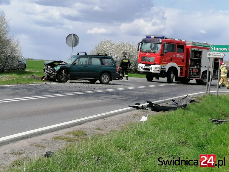 Wypadek na trasie Świdnica-Strzegom