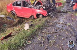 22-latek ze Strzegomia zginął w wypadku samochodowym. Policja: prędkość była znaczna