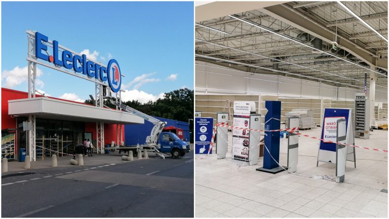 Dawne świdnickie Tesco zamienia się w plac budowy. Ruszyły przygotowania do otwarcia sklepu E.Leclerc [FOTO]