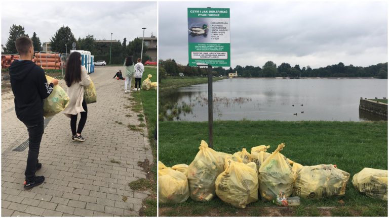 Uczniowie ruszyli sprzątać teren wokół zalewu Witoszówka. W sobotę wielkie porządki na Strzelnicy [FOTO]