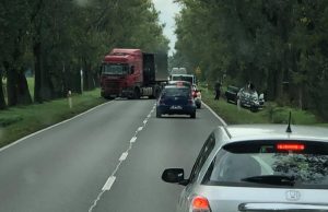 Kolizja na drodze ze Świdnicy do Strzegomia