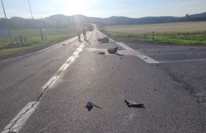 Wypadek z udziałem motocyklisty na krajowej 5-tce koło Dobromierza