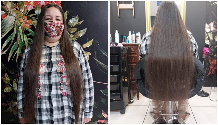 Piękne długie włosy oddała na rzecz pacjentek po chemioterapii