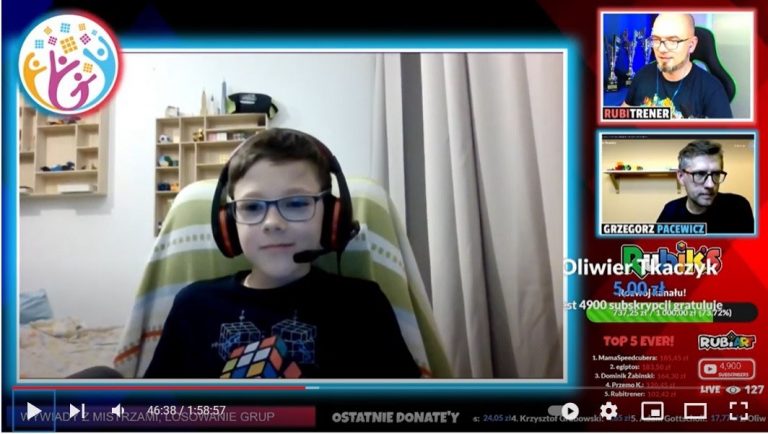 Michał Kopeć mistrzem Polski juniorów w układaniu kostki Rubika