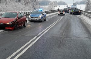 Jest ślisko. Zderzenie na „łączniku”