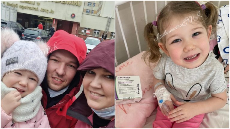 Mała Amelka otrzymała lek na SMA. Zbiórkę na leczenie 2-latki wsparło kilkaset tysięcy osób