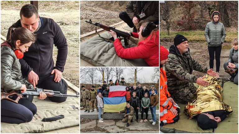 Uczą się strzelać i ratować rannych. Kolejne szkolenie dla Ukraińców [FOTO/VIDEO]