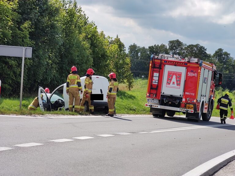 Kolizja na krajowej piątce