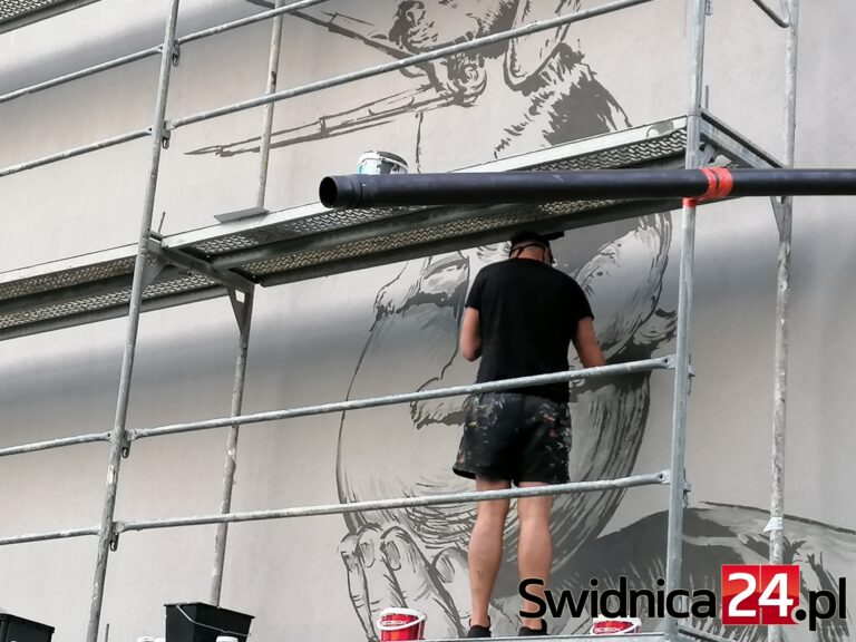 Astronomka z pieskiem. W Świdnicy powstaje nowy mural [FOTO]