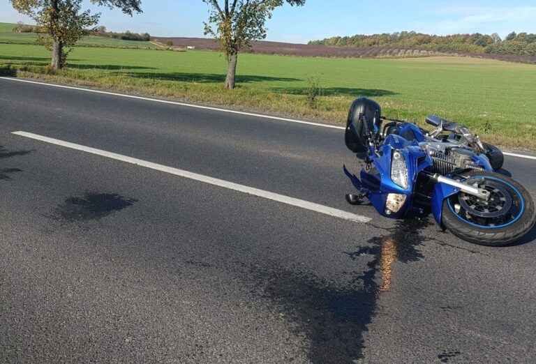 Wypadek motocyklisty między Tworzyjanowem a Strzelcami