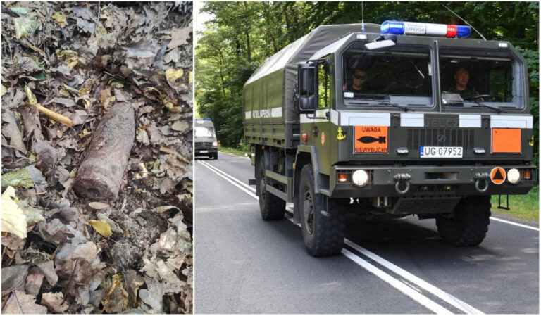 Wybrał się na grzyby i znalazł pocisk artyleryjski [FOTO]