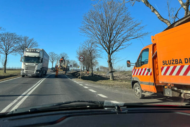 Drogowcy szykują się do przebudowy niebezpiecznego skrzyżowania. Trwa wycinka drzew