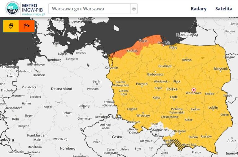 Kolejne ostrzeżenie przed porywistym wiatrem