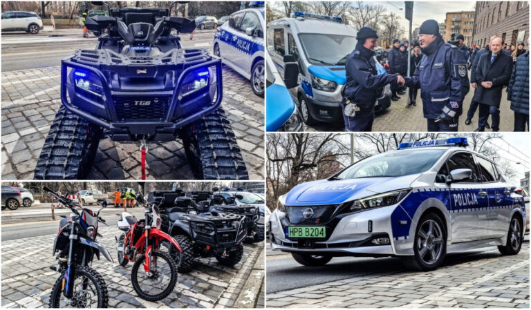 Dolnośląscy policjanci z nowymi samochodami, motocyklami i quadami [FOTO/VIDEO]