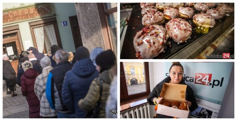 Tłusty czwartek w Świdnicy. Kolejki ustawiały się po pączki [FOTO]