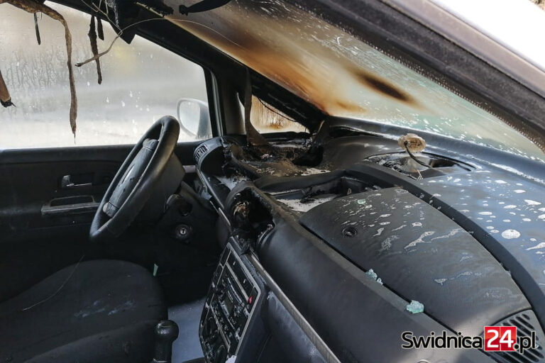 Zapalił się samochód zaparkowany przy ulicy Okrężnej [FOTO]